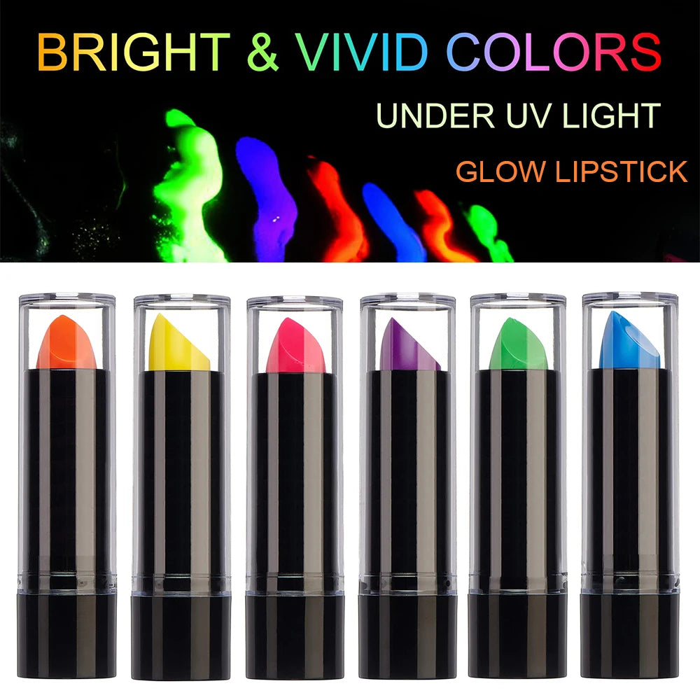 Neon Glow UV Lipstick Blacklight Reactive Makeup Party