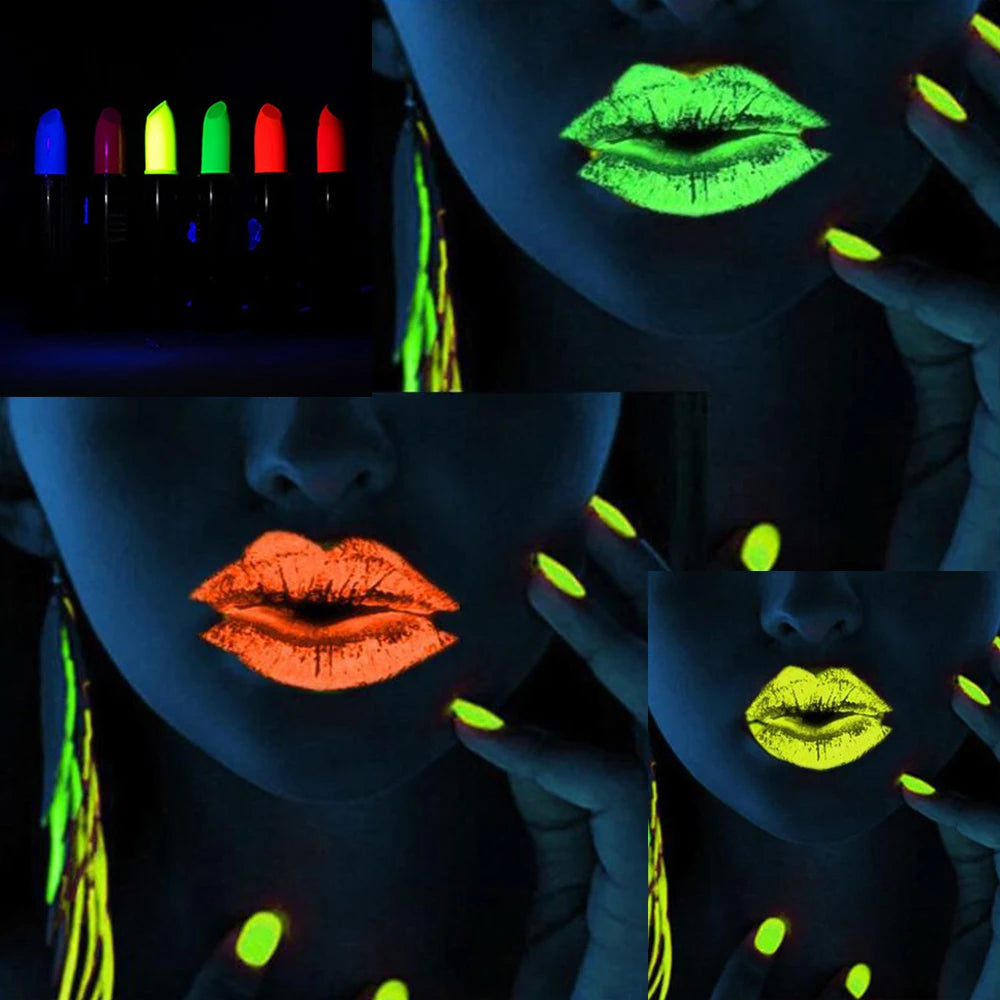 Neon Glow UV Lipstick Blacklight Reactive Makeup Party