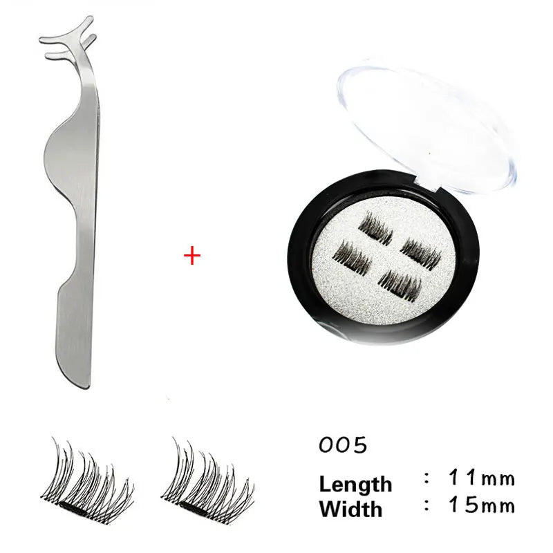 3-Magnet Magnetic Eyelashes 3D Handmade Natural Lashes