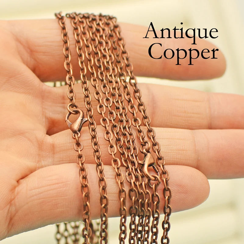 100PCS Silver Plated Necklace Chains 18-30 Inch Women