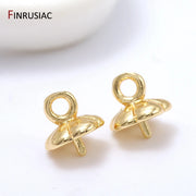 14K Gold Plated Pearl Pendant Bail DIY Jewelry Making