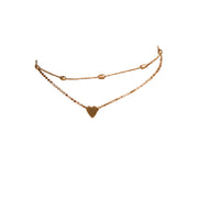Women’s Heart Crochet Anklet Bracelet Two-Layer Jewelry