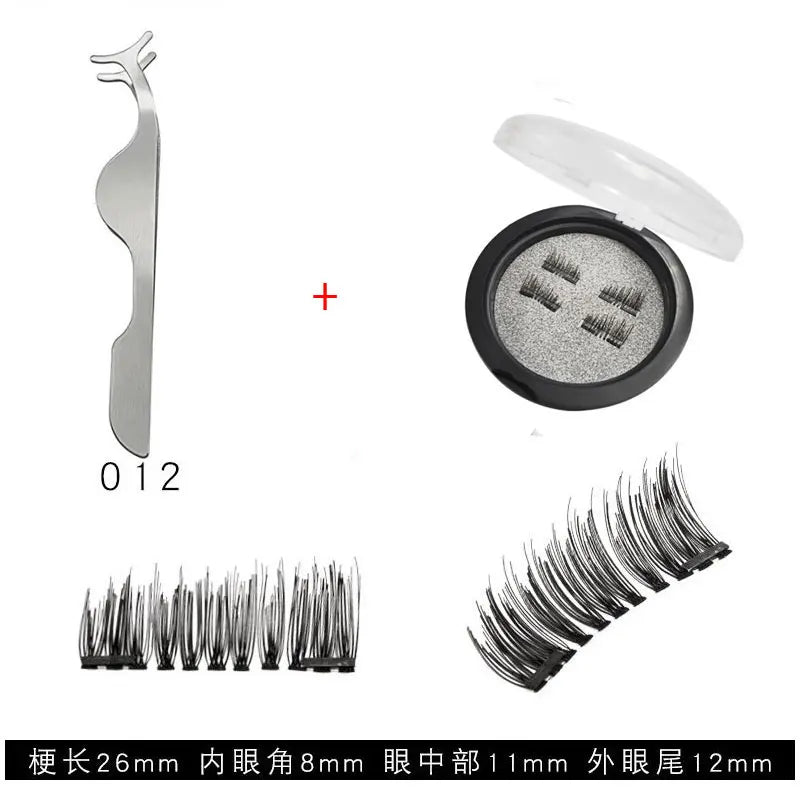 3-Magnet Magnetic Eyelashes 3D Handmade Natural Lashes