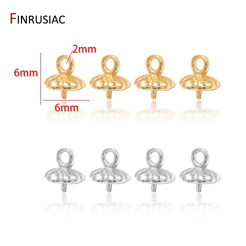 14K Gold Plated Pearl Pendant Bail DIY Jewelry Making