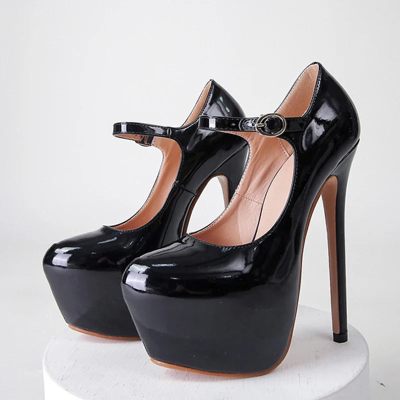 Sexy Red Platform High Heels Women Patent Leather