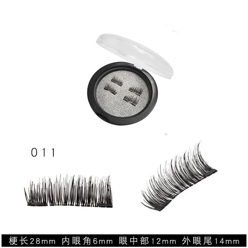 3-Magnet Magnetic Eyelashes 3D Handmade Natural Lashes