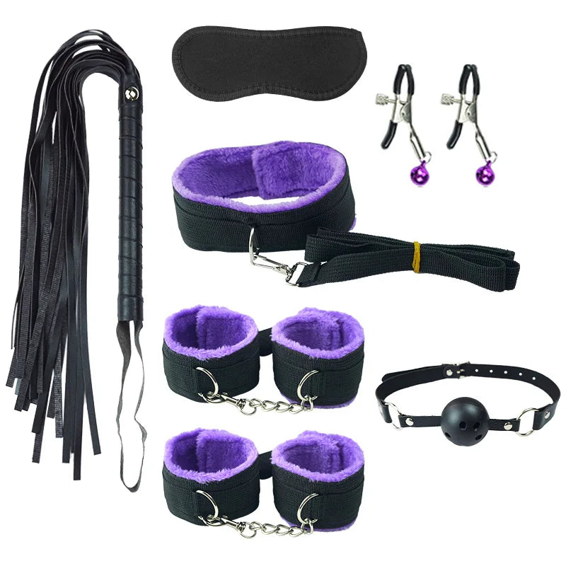 Adult Pornographic Slavery Limitation bdsm Game Set Cuff Bundle Set