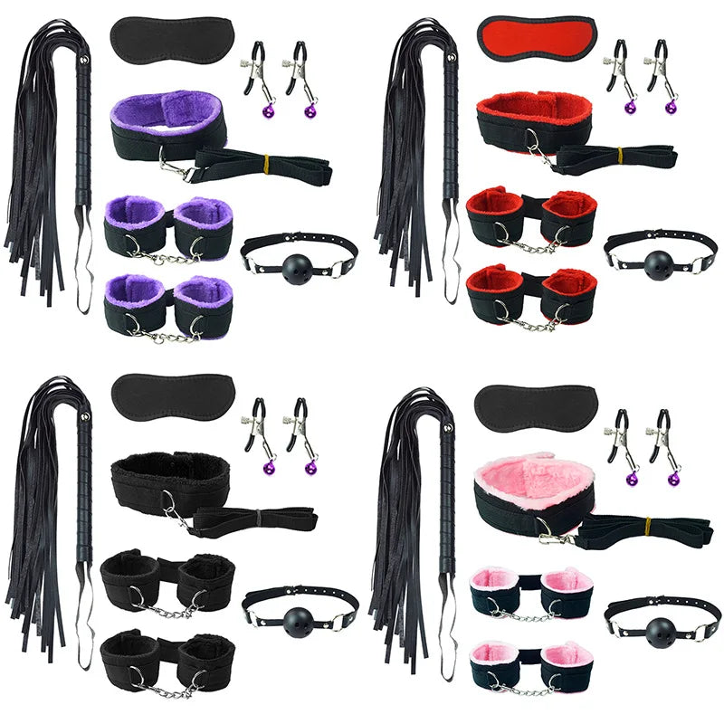 Adult Pornographic Slavery Limitation bdsm Game Set Cuff Bundle Set