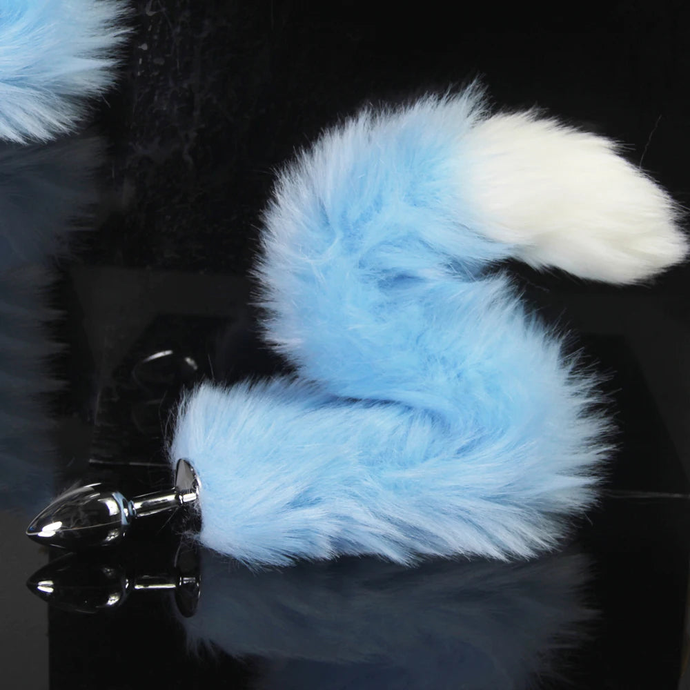 BDSM Furry Dog/Fox Tail Anal Plug for Women Couples