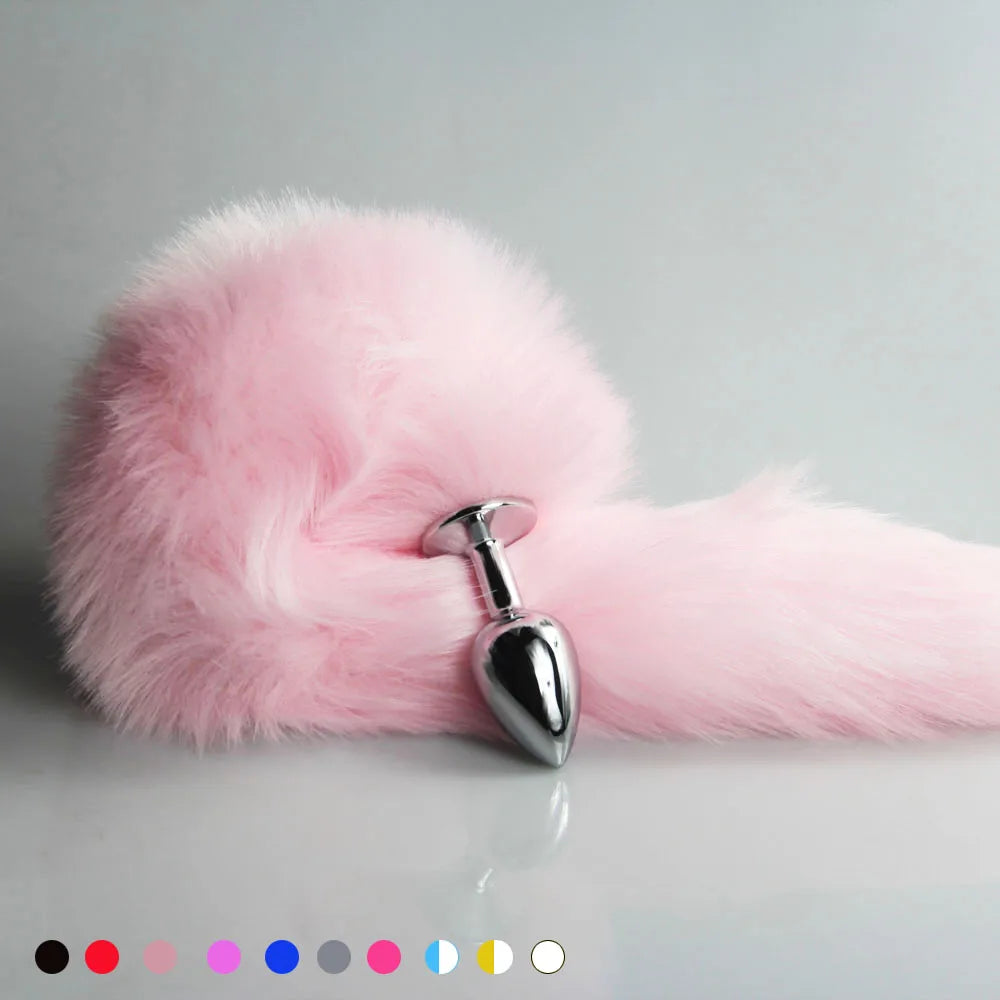 BDSM Furry Dog/Fox Tail Anal Plug for Women Couples