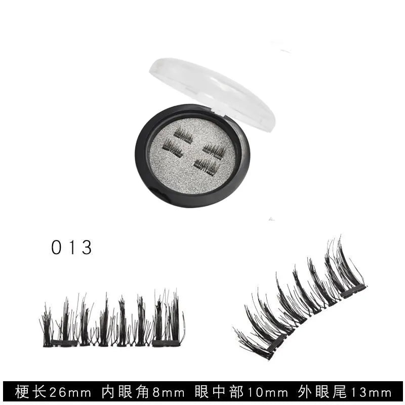 3-Magnet Magnetic Eyelashes 3D Handmade Natural Lashes
