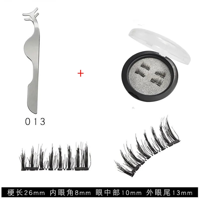 3-Magnet Magnetic Eyelashes 3D Handmade Natural Lashes