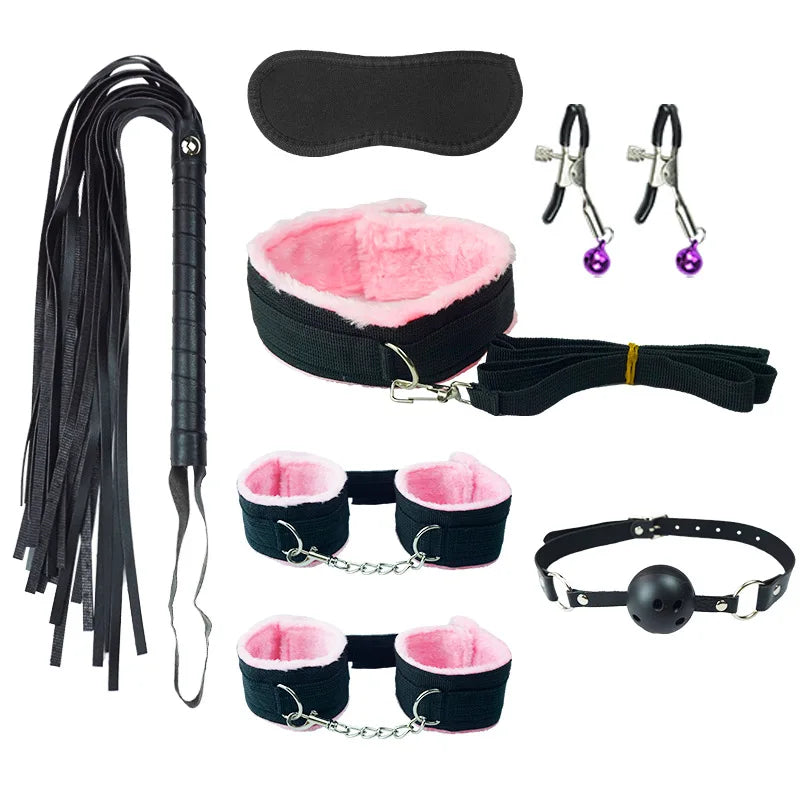 Adult Pornographic Slavery Limitation bdsm Game Set Cuff Bundle Set