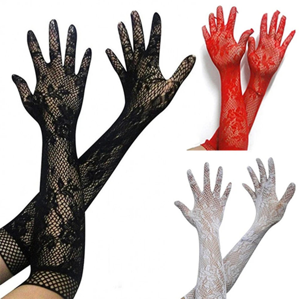 Sexy Lace Opera Gloves Women Long Evening Party