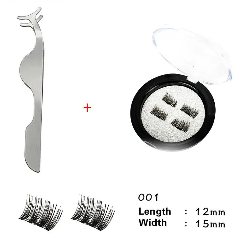 3-Magnet Magnetic Eyelashes 3D Handmade Natural Lashes