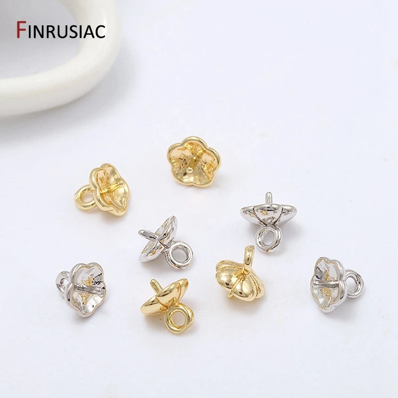 14K Gold Plated Pearl Pendant Bail DIY Jewelry Making
