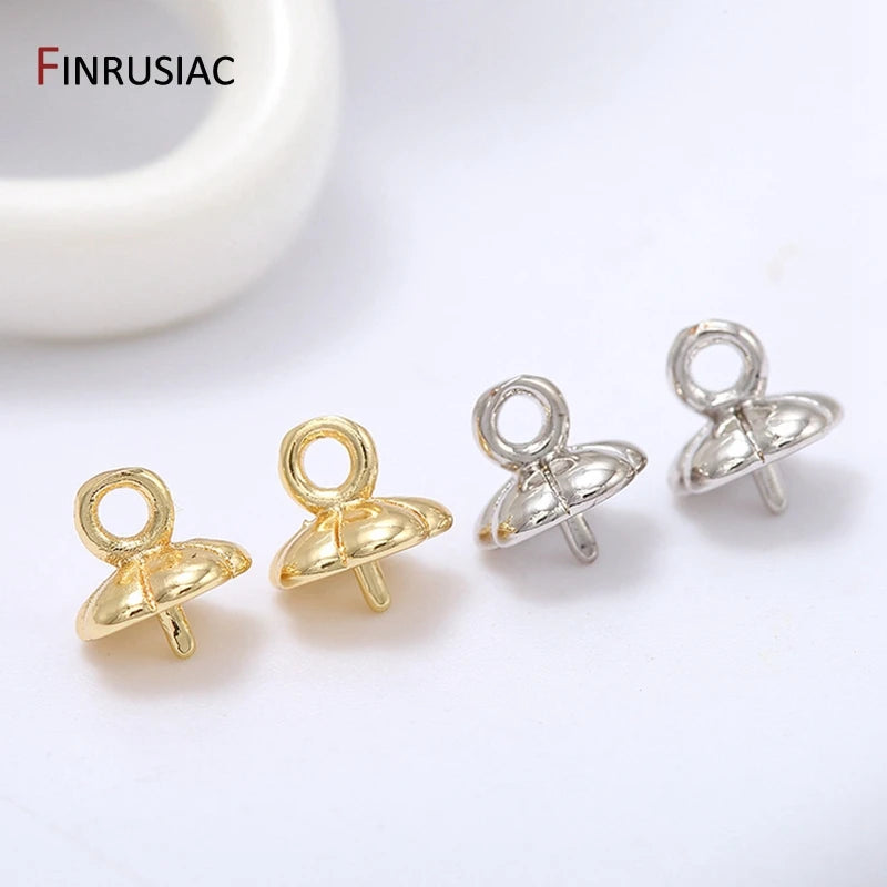 14K Gold Plated Pearl Pendant Bail DIY Jewelry Making