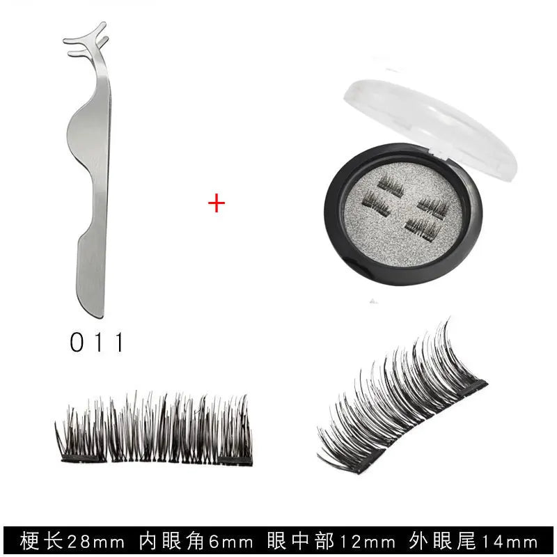 3-Magnet Magnetic Eyelashes 3D Handmade Natural Lashes