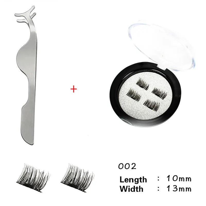 3-Magnet Magnetic Eyelashes 3D Handmade Natural Lashes