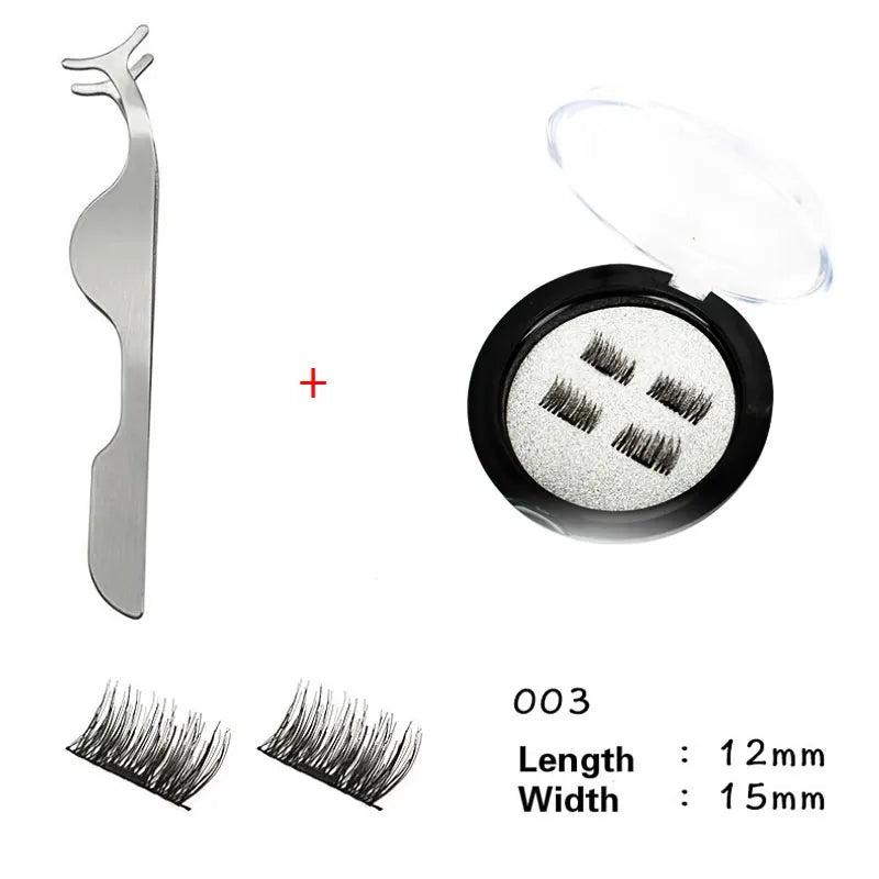 3-Magnet Magnetic Eyelashes 3D Handmade Natural Lashes
