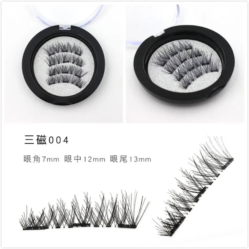 3-Magnet Magnetic Eyelashes 3D Handmade Natural Lashes