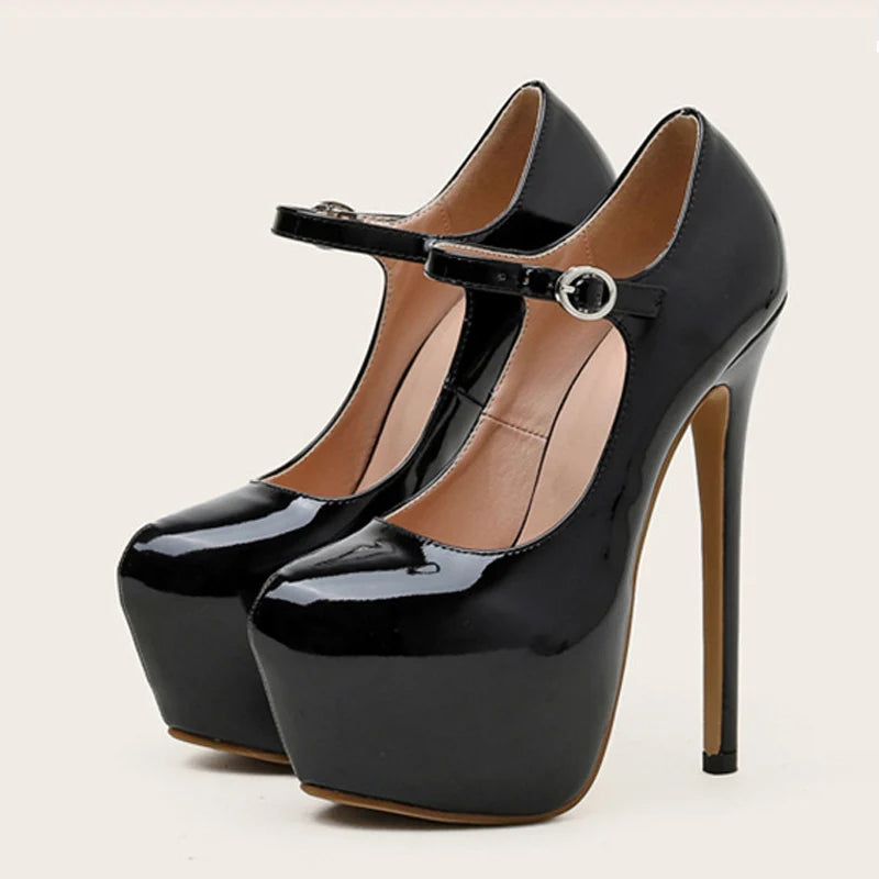 Sexy Red Platform High Heels Women Patent Leather