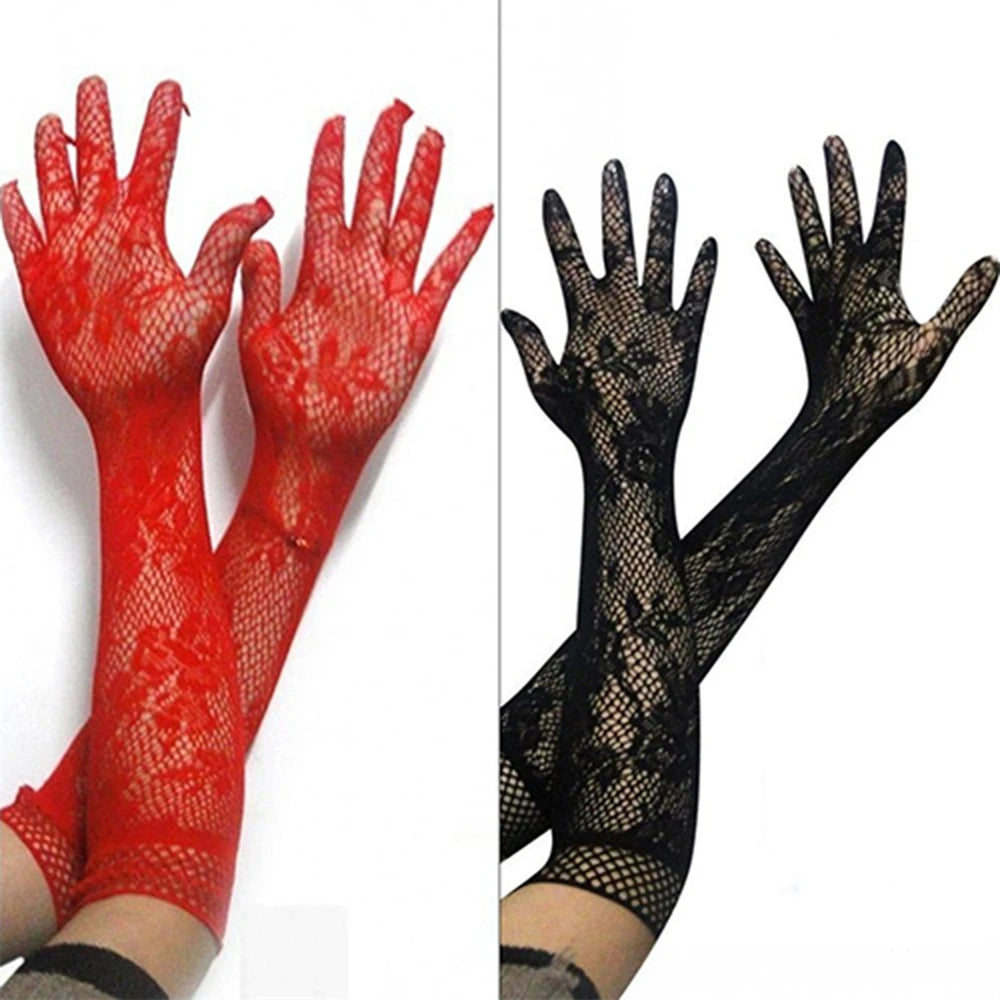 Sexy Lace Opera Gloves Women Long Evening Party