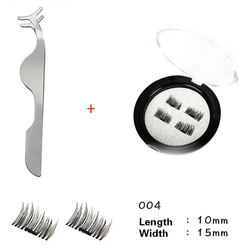 3-Magnet Magnetic Eyelashes 3D Handmade Natural Lashes