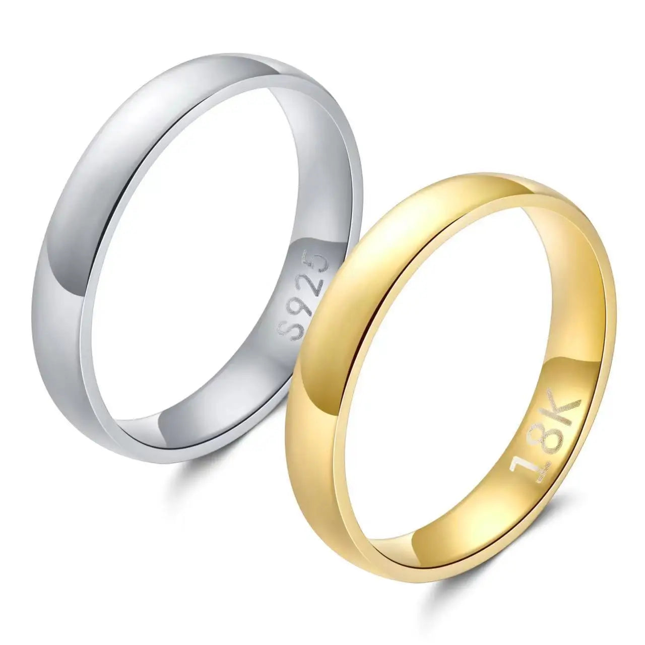 Gold Plated Women’s Wedding Engagement Couple Ring Gift