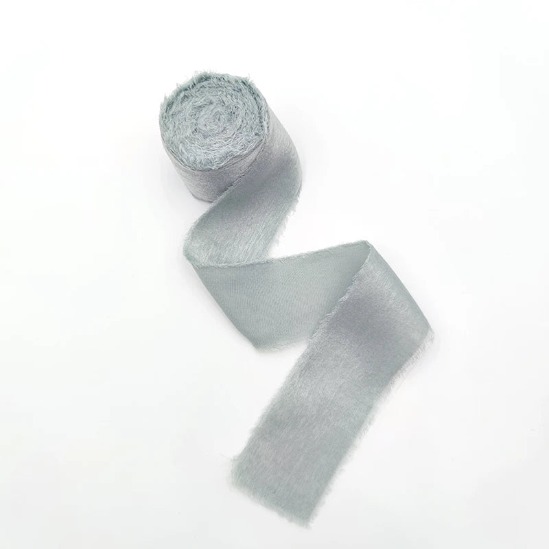 Sparkling Chiffon Silk Ribbon Bridal Bouquet Wrap Decor