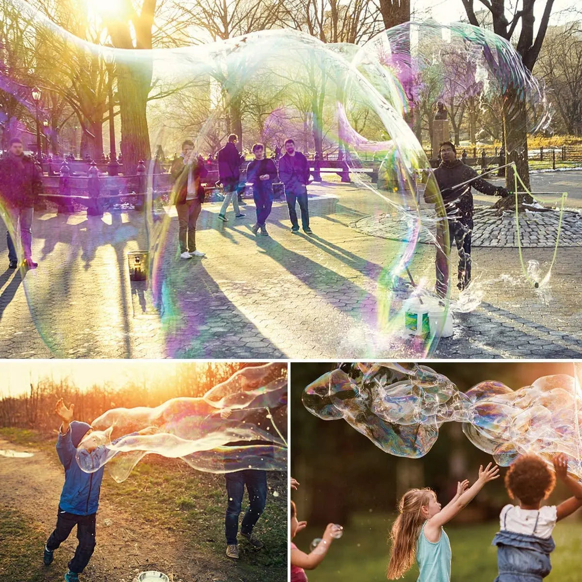 Double Pole Bubble Show Props Scalable Bubble Stick Toy