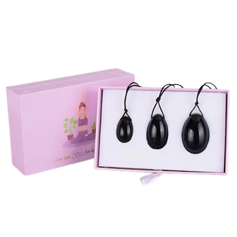 Rose Quartz & Jade Yoni Egg Set Kegel Pelvic Floor Trainer
