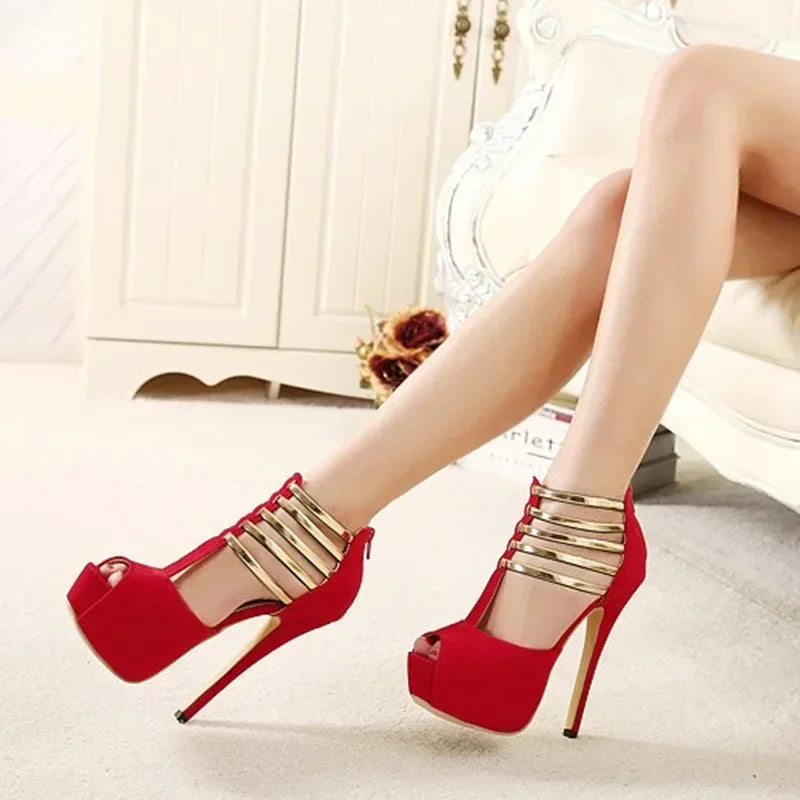 Elegant Stiletto Platform Heels Women Wedding Pumps