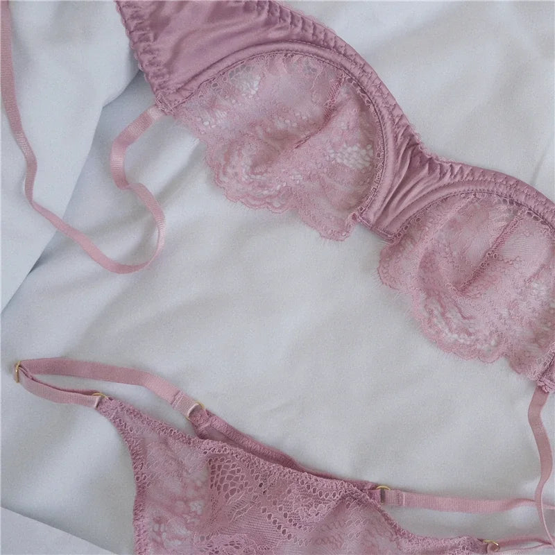 Women’s Lace Lingerie Bralette & Panties Set Sexy