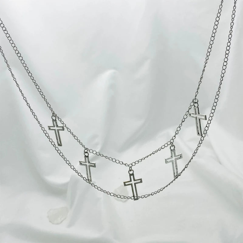 Layered Cross Belly Chain Waist Body Chain Jewelry Belt
