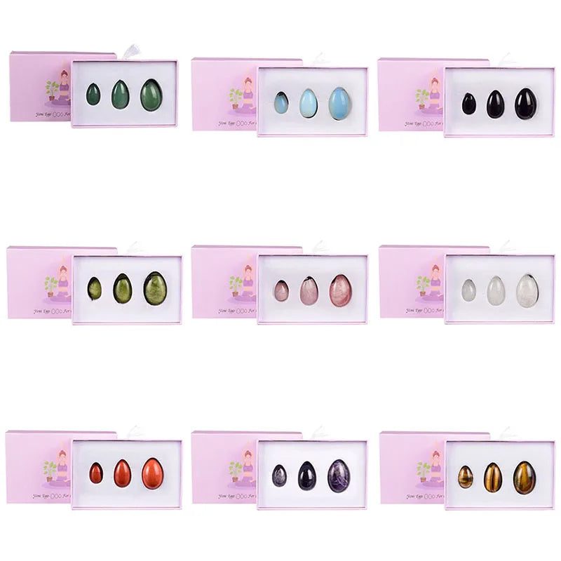 Rose Quartz & Jade Yoni Egg Set Kegel Pelvic Floor Trainer