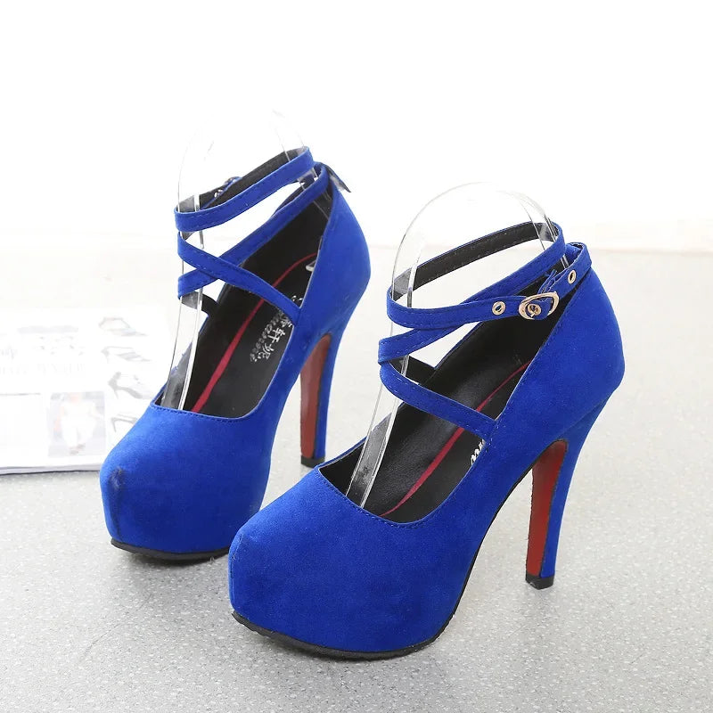 14CM Super High Heels – Waterproof Platform Pumps