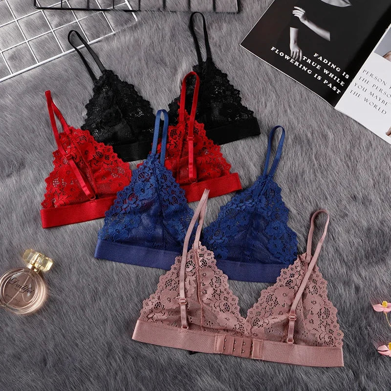 Sexy Lace Transparent Bra Women Thin Lingerie Bralette