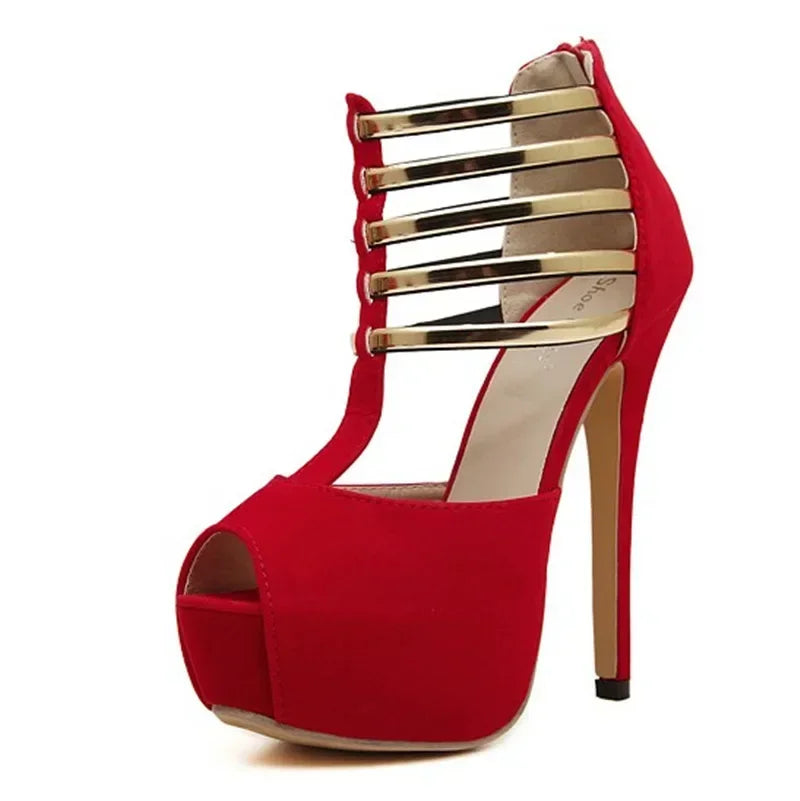Elegant Stiletto Platform Heels Women Wedding Pumps