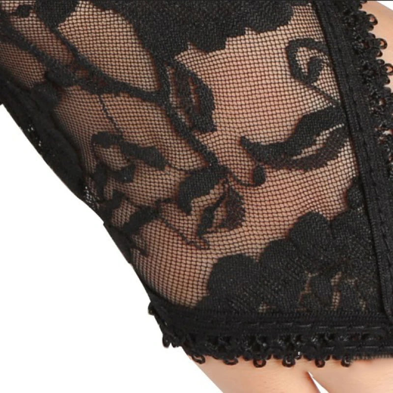 Sexy Lace Fingerless Gloves Women Long Elegant