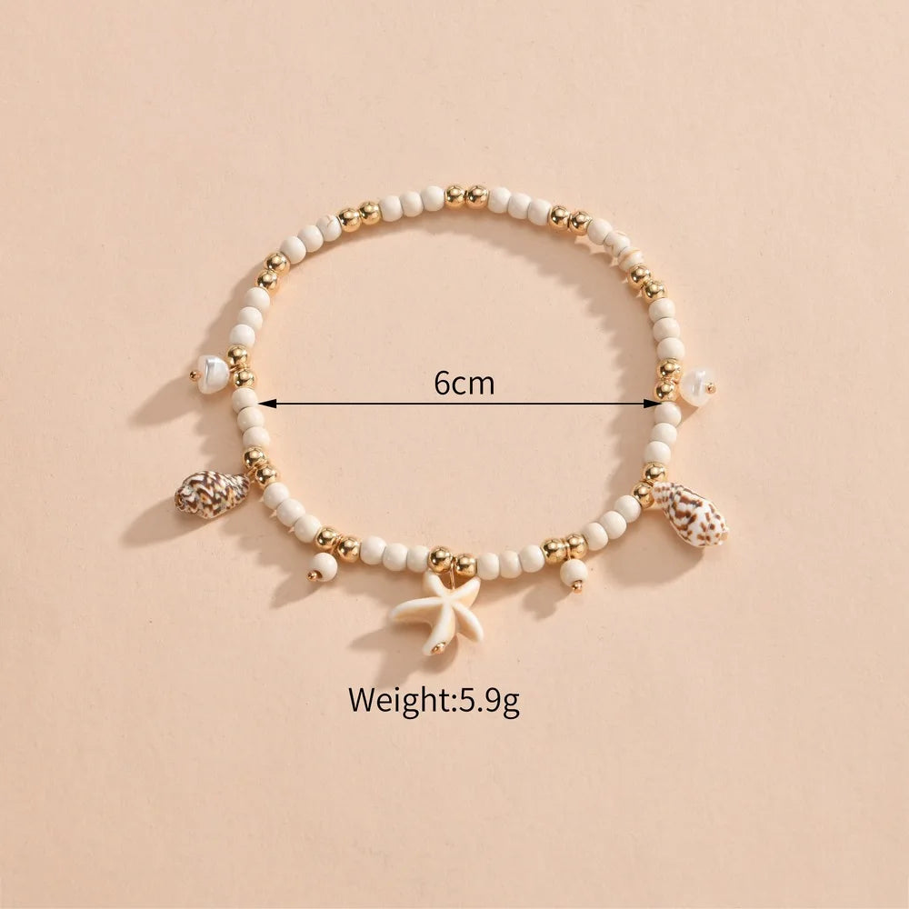 Vintage Multi-Layer Anklet Bracelet with Charms Women