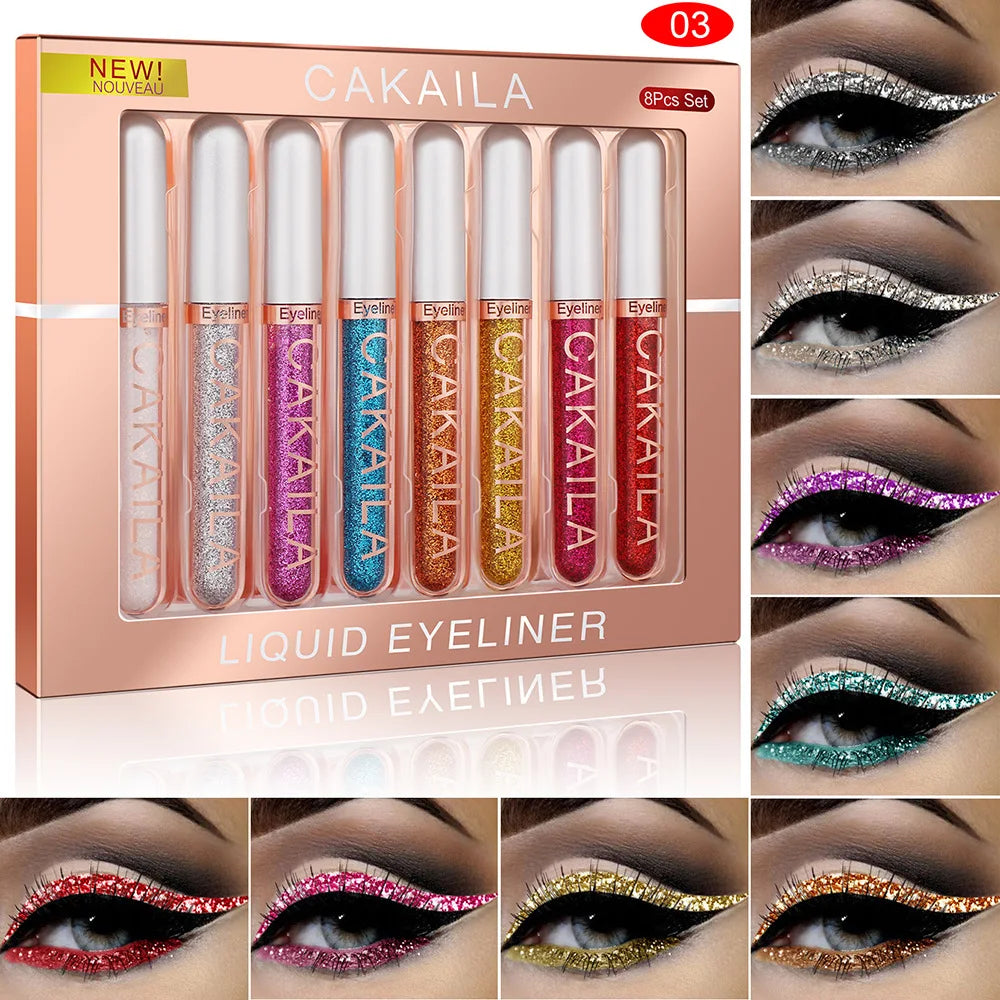 8-Color Matte Liquid Eyeliner Neon Waterproof Makeup