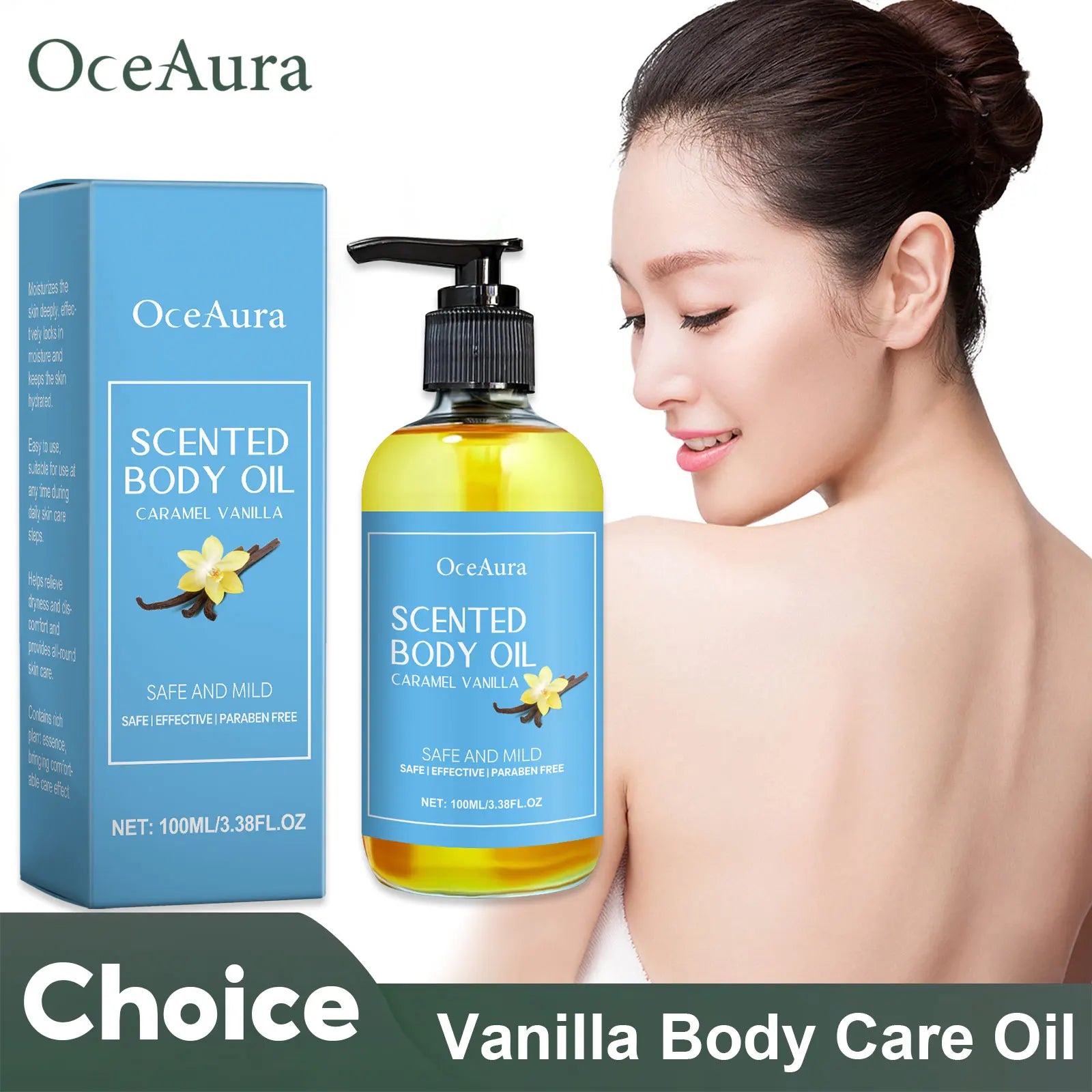 100ml Vanilla Body Massage Oil Relaxing Moisturizing Oil