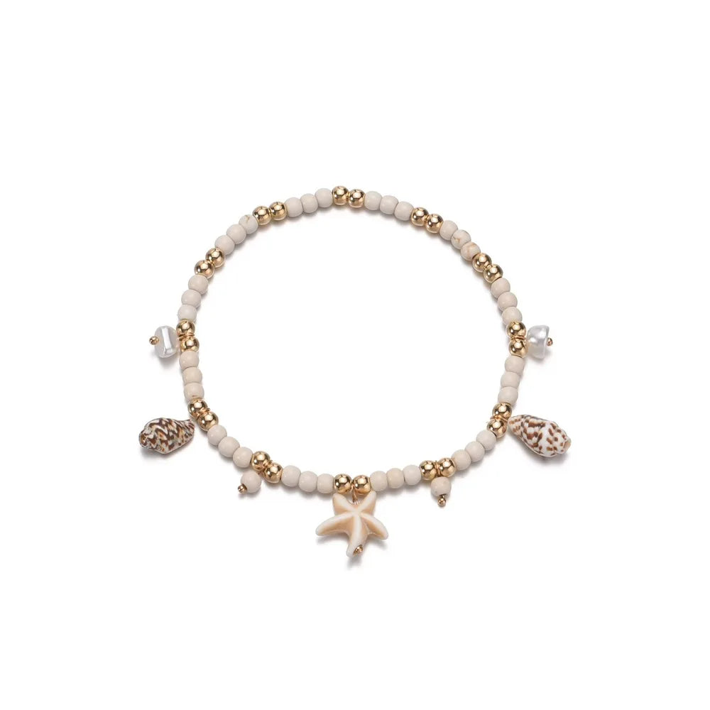 Vintage Multi-Layer Anklet Bracelet with Charms Women