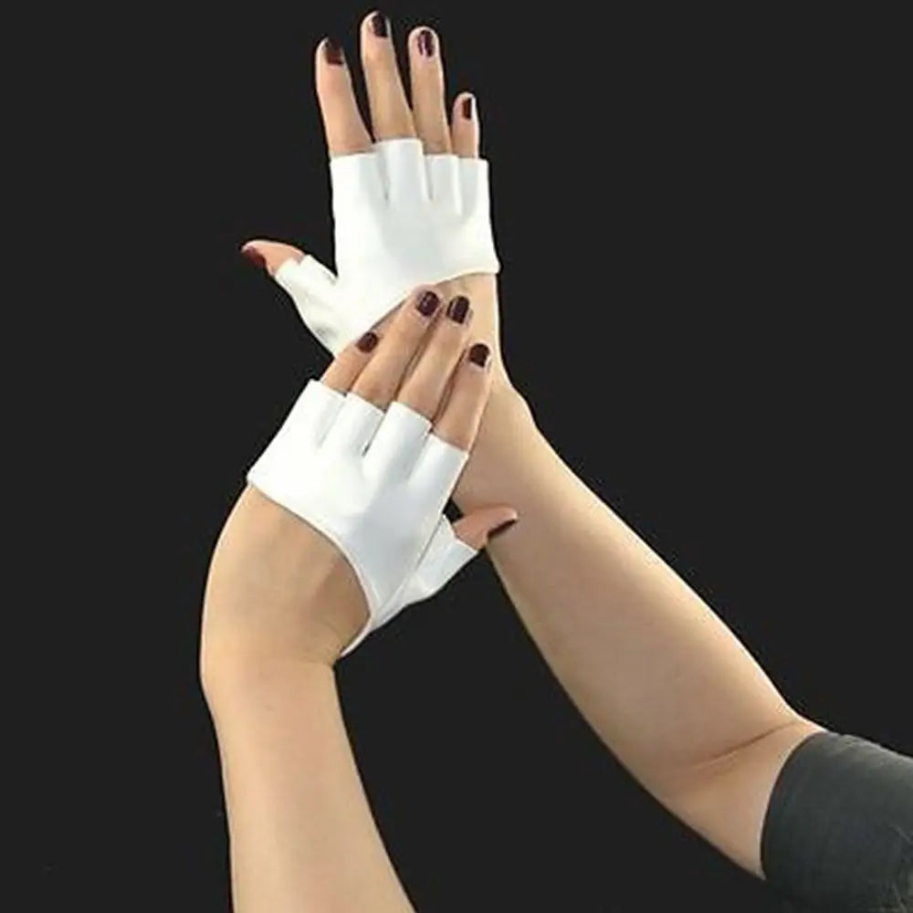 PU Leather Fingerless Gloves for Women Pole Dance