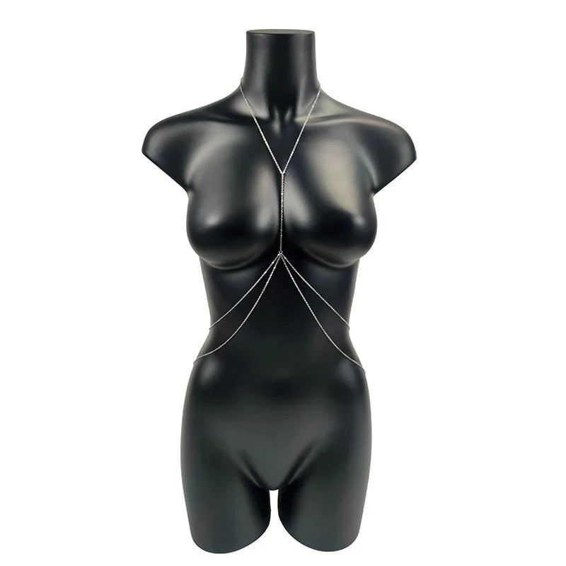 Sexy Chest & Belly Chains Women Cross Waist Body Jewelry
