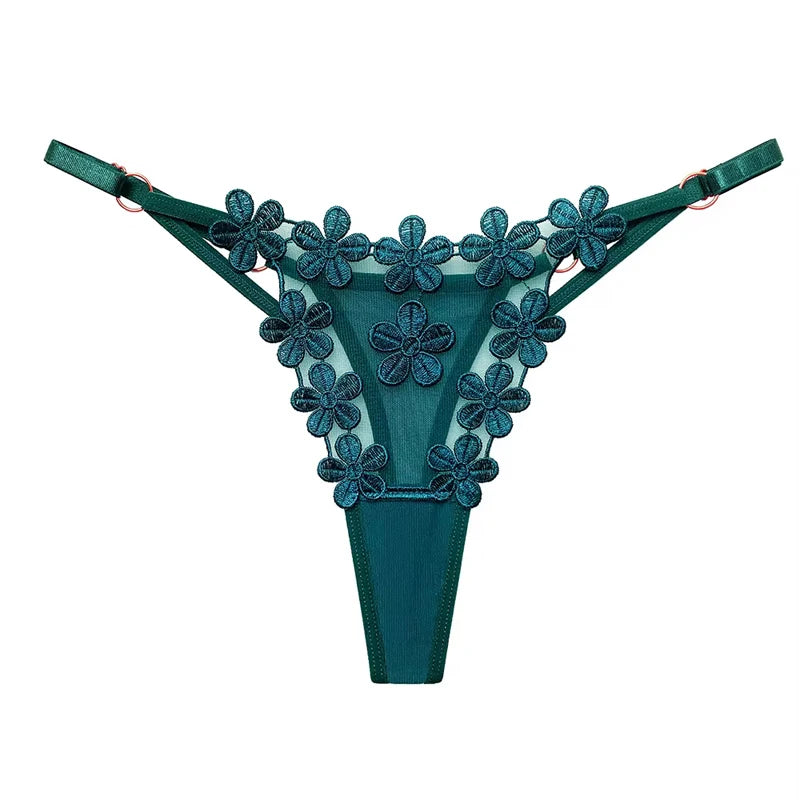 Sexy Lace Thong Women Butterfly Low-Waist Mesh Panties