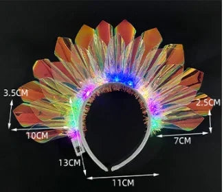 2M Colorful Feather Boa LED Lights Party Dance Accessory