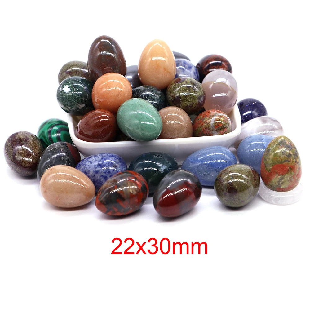 50pcs Yoni Egg Healing Crystals Chakra Quartz Stones