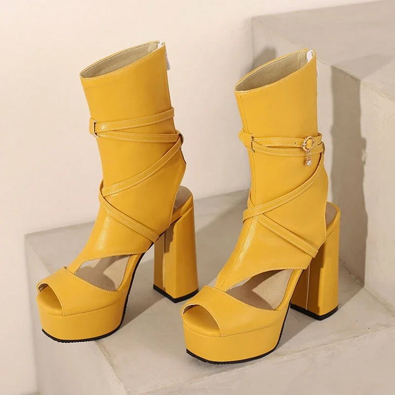 Sexy Platform Sandals Women Thick High Heels Summer